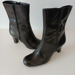 ALDO Black Leather Calf Bootie